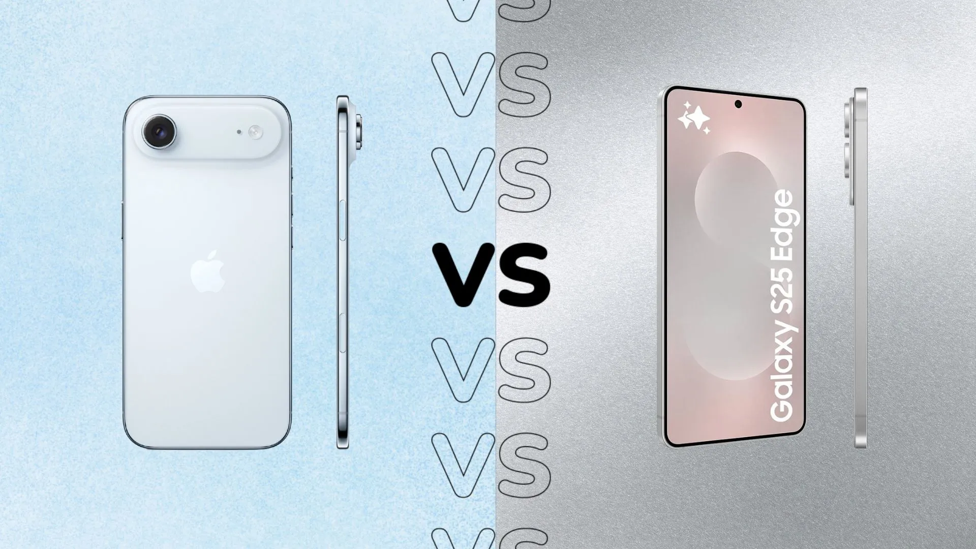 Comparação entre S25 Edge e iPhone Air - Imagem: Reprodução.
