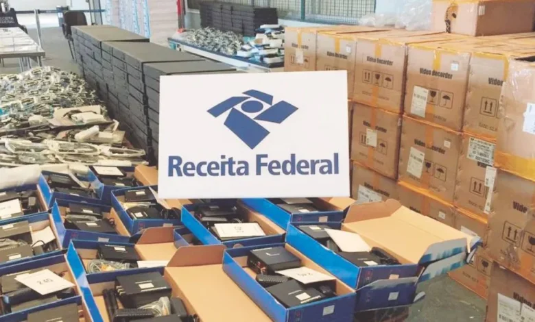 Leilão eletrônico da Receita Federal - Imagem: Reprodução.