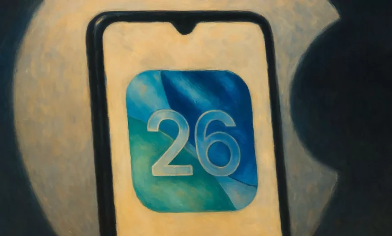 Modo com menor transparência no iOS 26 - Imagem: Reprodução.